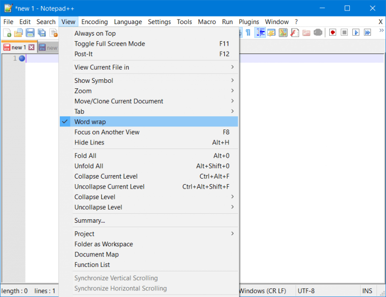 sublime text assign hotkey for word wrap