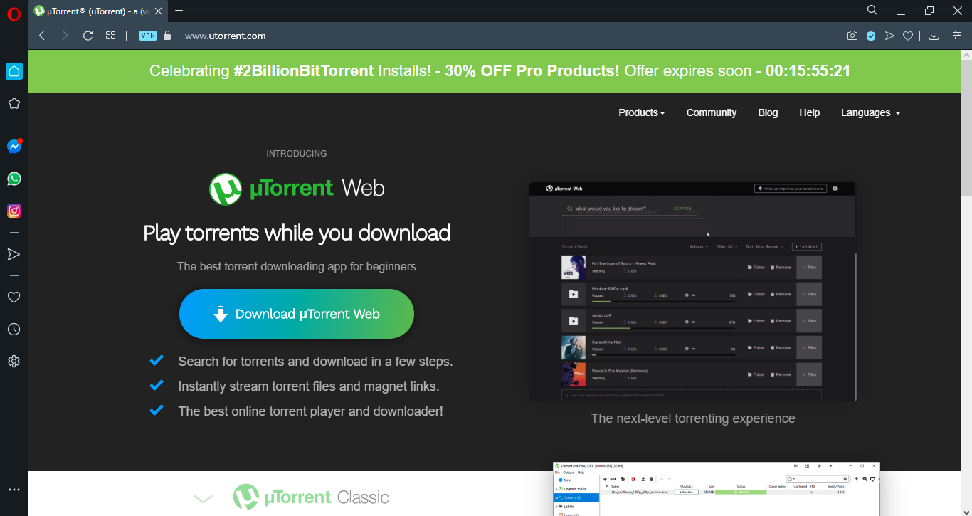 utorrent wed