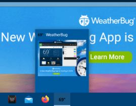 outside temperature display in taskbar