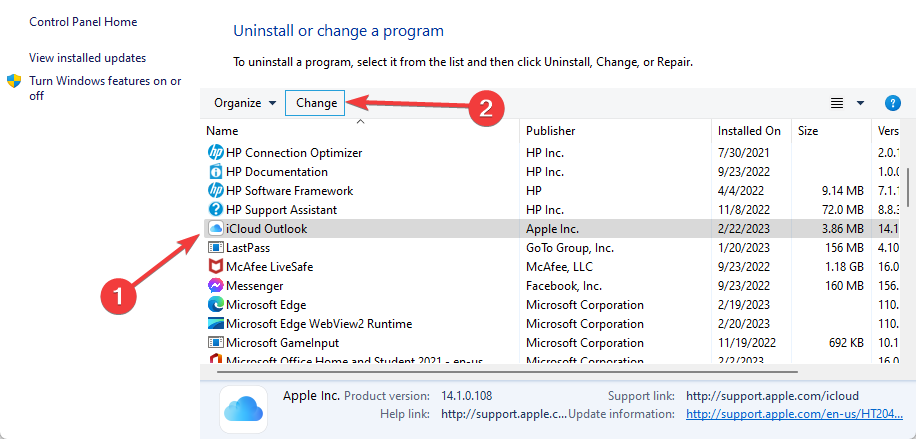 icloud for windows did not install properly