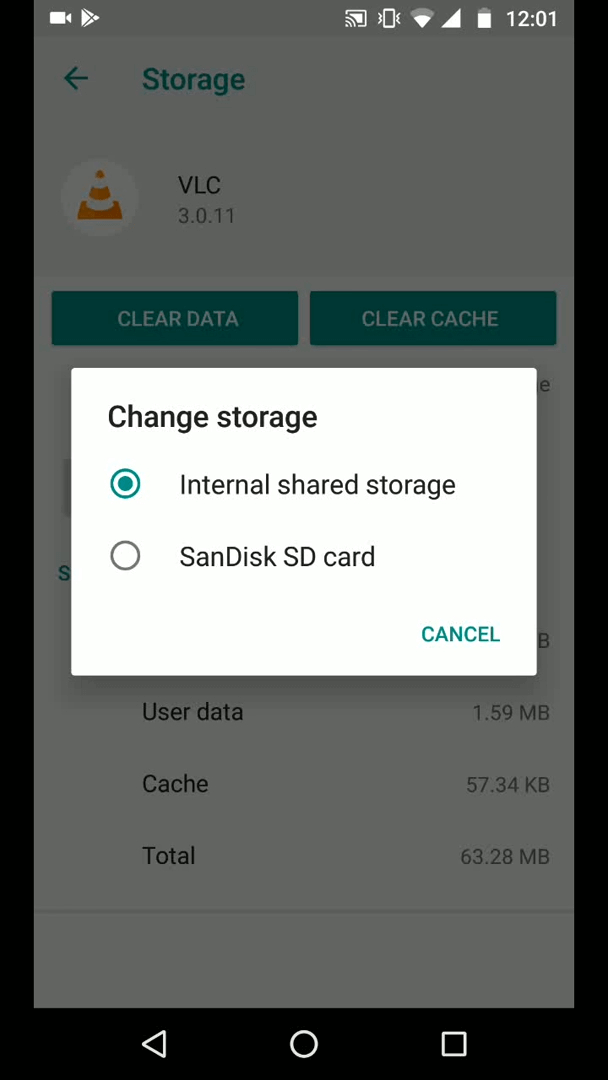 Internal shared storage option