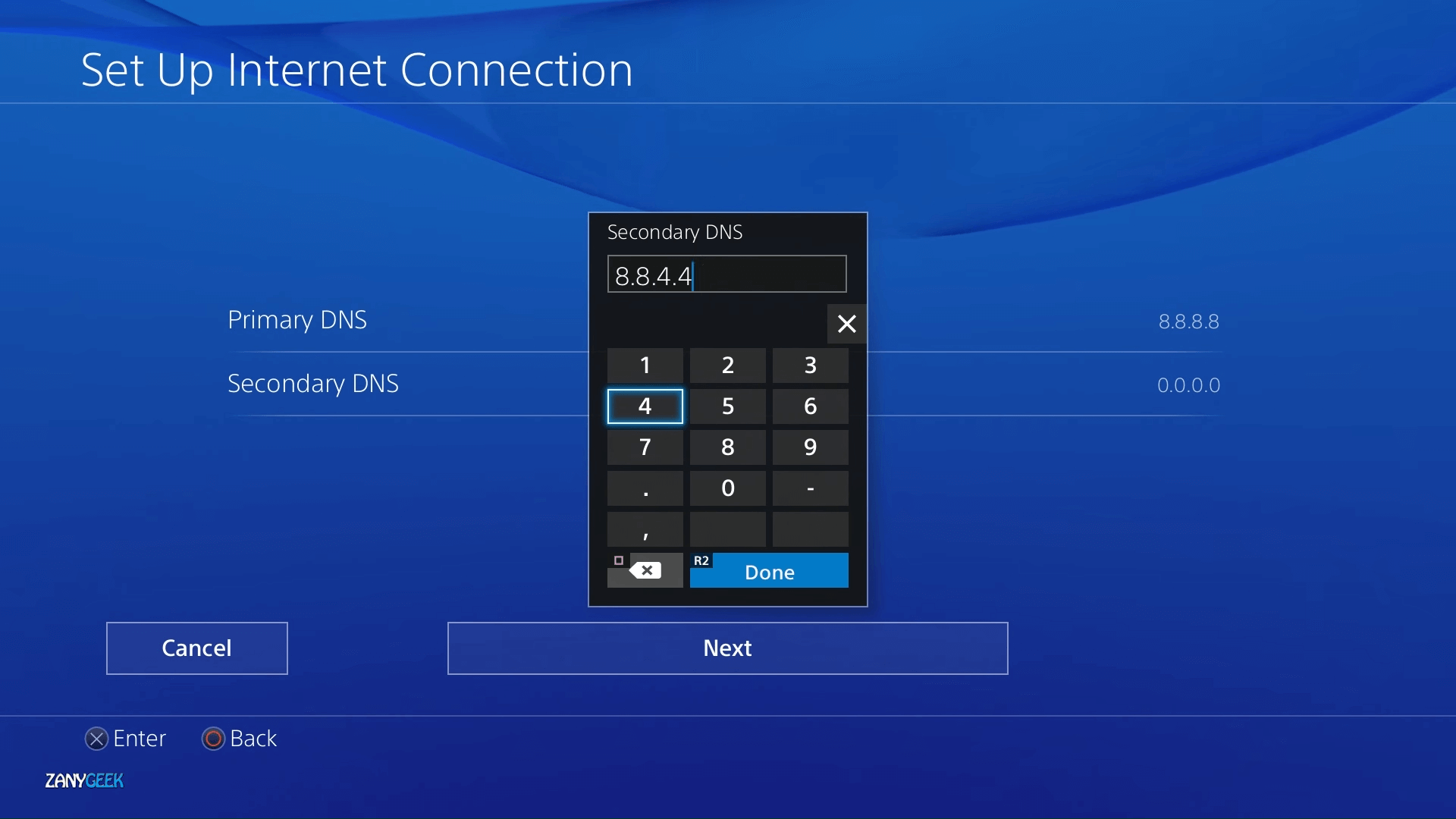 Primary and Secondary DNS settings ps4 error ce-37813-2, ws-37431-8