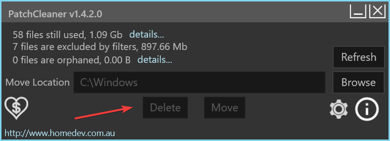 delete for windows installer folder cleanup