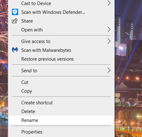 Rename option screenshot to jpg windows 10