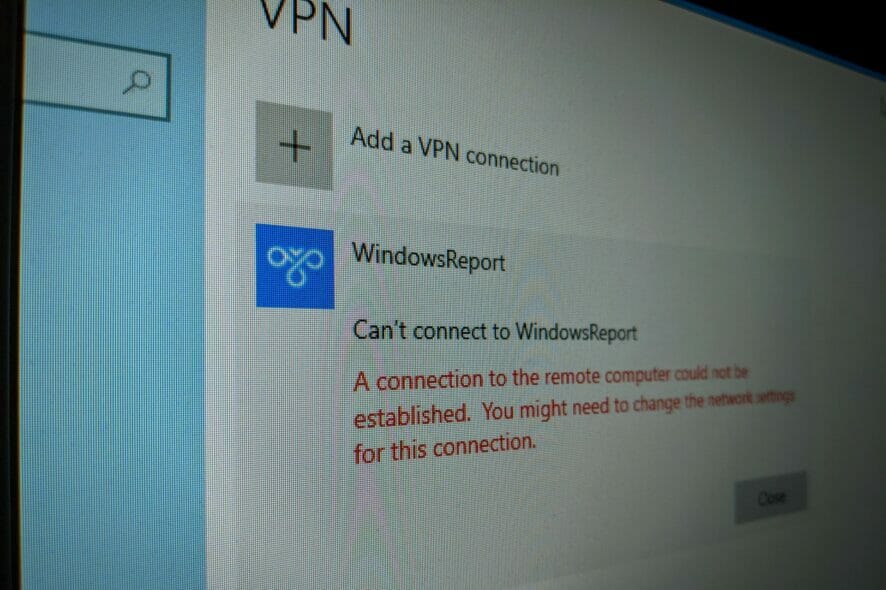 fix VPN error 720 on Windows 10