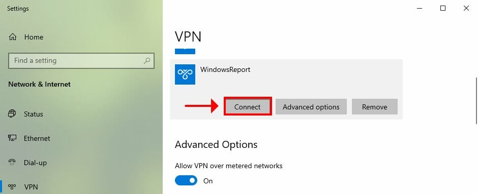 How to connect to VPN on Windows 10