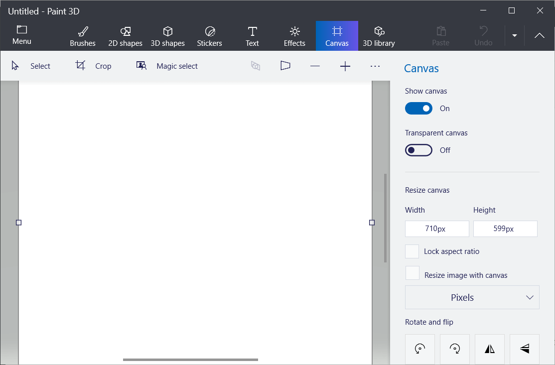 The Canvas tab how to make an icon on windows 10