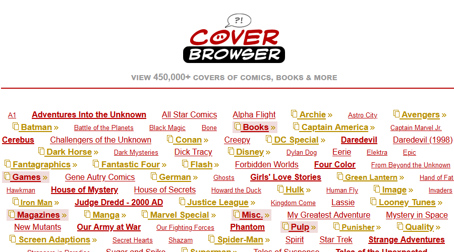 main page cover browser