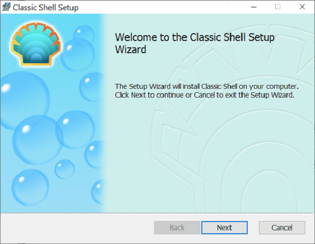 download and install classic shell