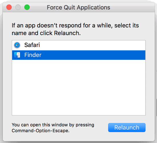 force quit applications sd card not showing up mac
