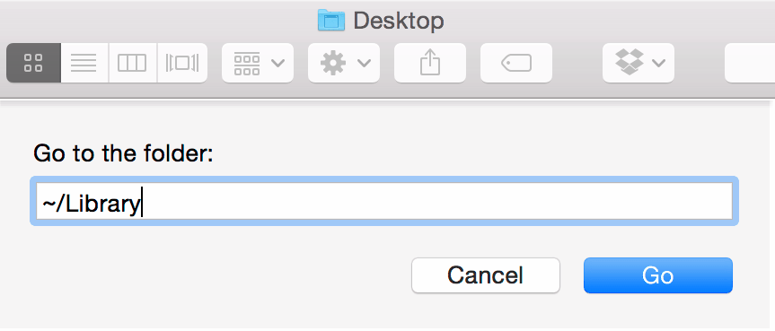go to folder error connecting to icloud on mac