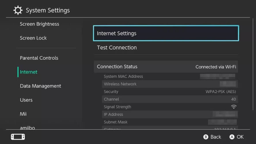 Internet settings switch browser