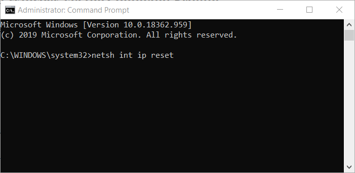 ip reset command reset network settings windows 10