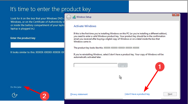 product key install windows 10 without microsoft account