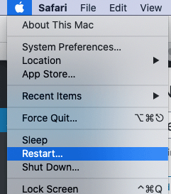 restart mac Avast Internal error on Mac