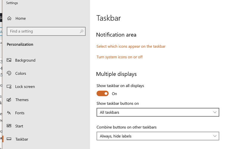 show Taskbar on both monitors