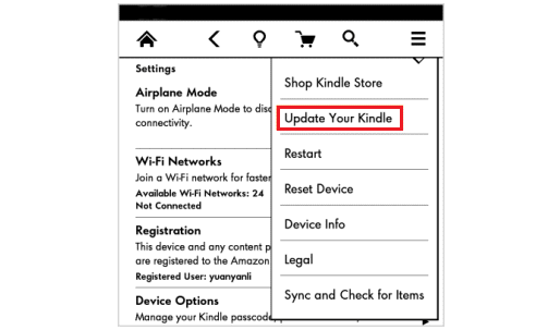 Kindle whitepaper application error