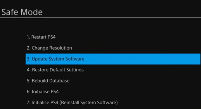 Update System Software option PS4 error CE-36329-3, CE-30002-5 
