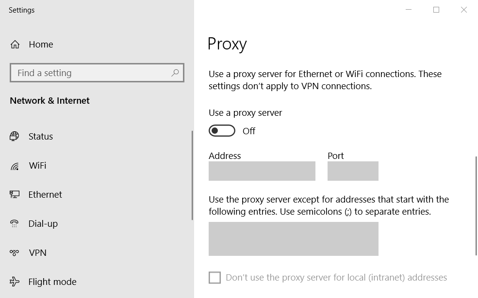 Use a proxy server option fortnite stuck on please wait