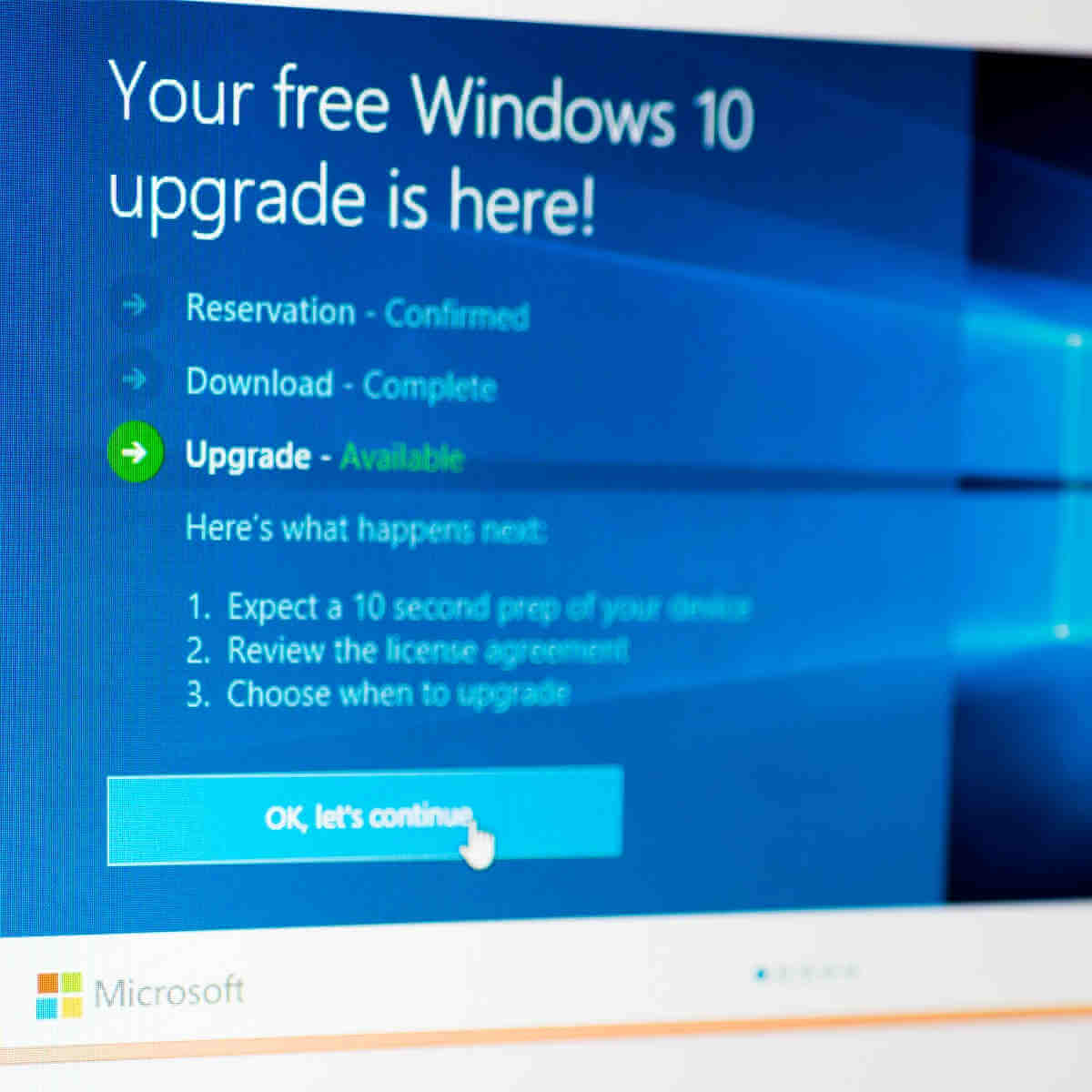 Windows 10 upgrade failure