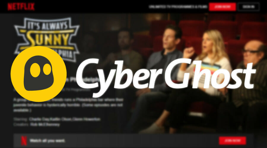 use CyberGhost VPN to watch Its Always Sunny in Philadelphia on Netflix UK