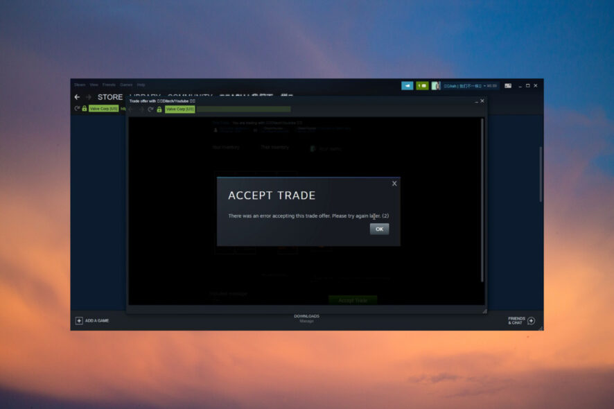 fix steam trading error