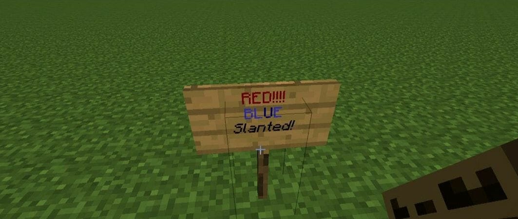 make colored signs Minecraft