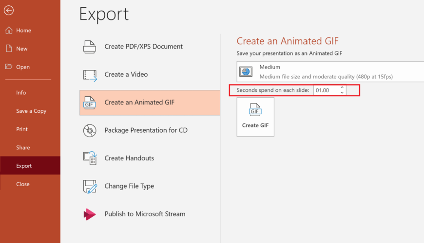 Powerpointスライドショーからアニメーションgifを保存する方法 変換