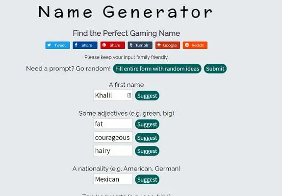 Фортните генератори имена