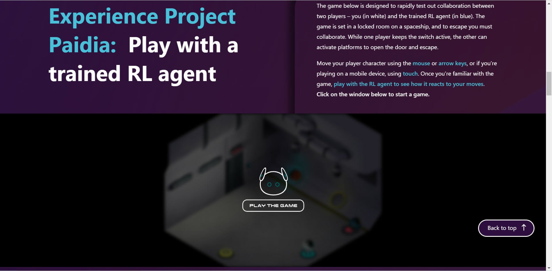 Project Paidia game