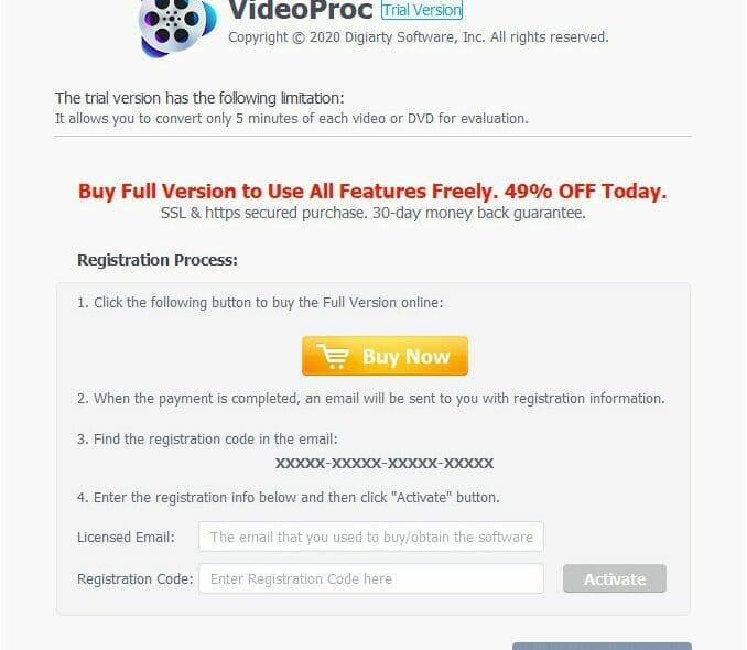 Registering VideoProc