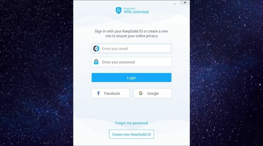 Log in to your VPN Unlimited account