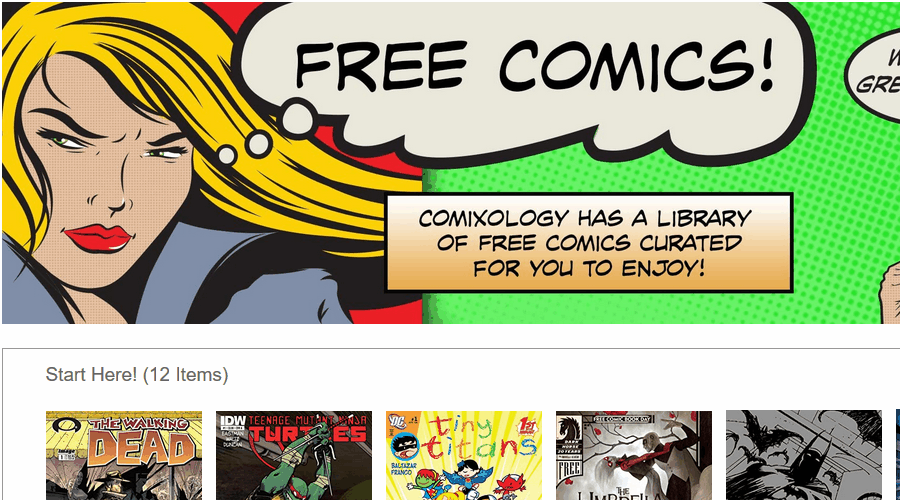 comixology read free comics online