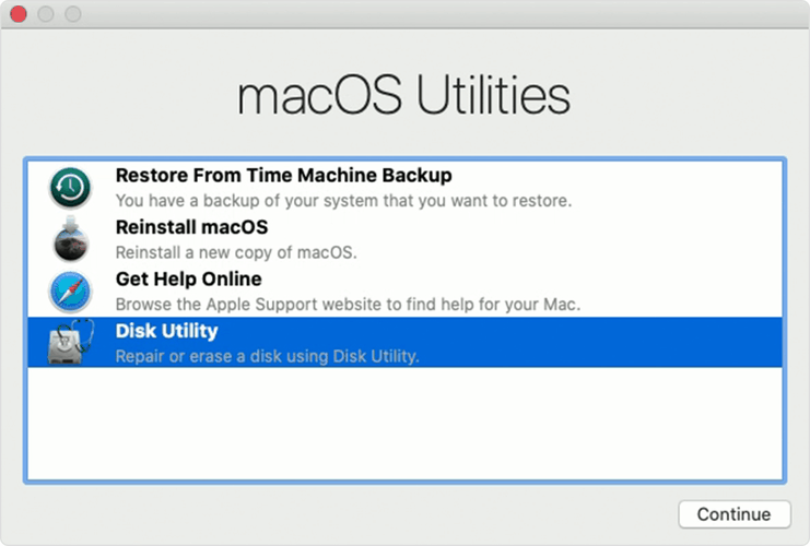 disk utility mac question mark folder