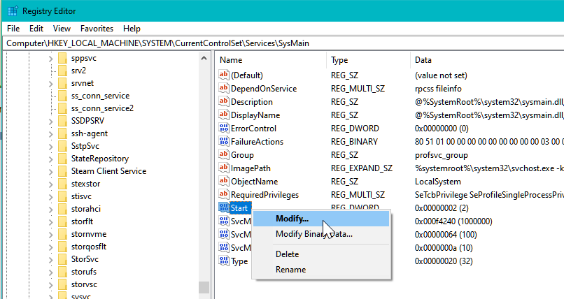 SysMain high disk usage