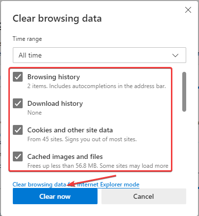 clear now to fix microsoft edge not working