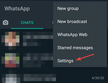 settings whatsapp block what happens