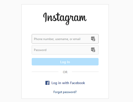instagram login window share facebook post to instagram
