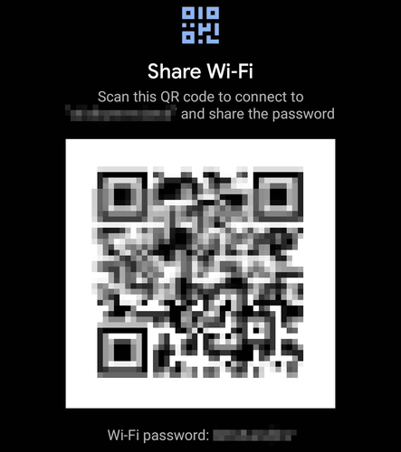 share wifi password qr code