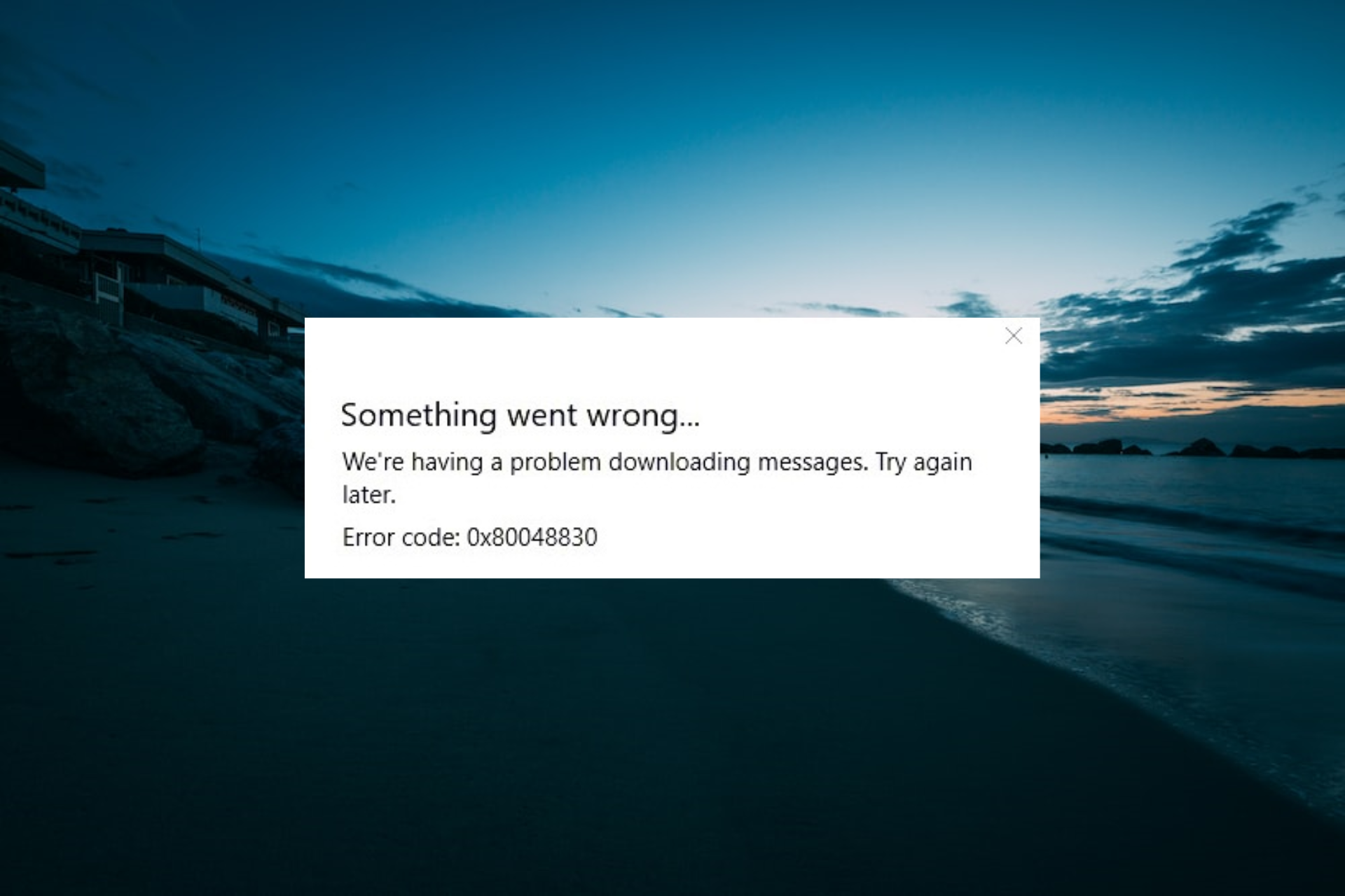 Как исправить ошибку 0x80048830 в Windows Mail?