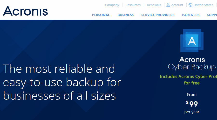 Acronis Cyber Backup Backup for Google Drive