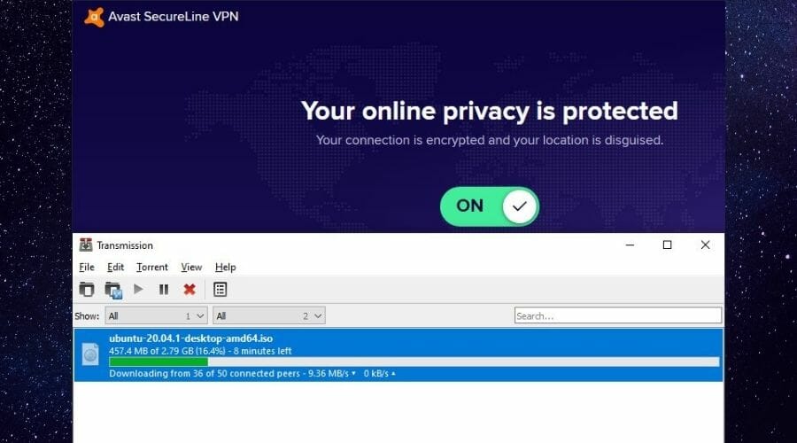 Avast VPN torrent with VPN