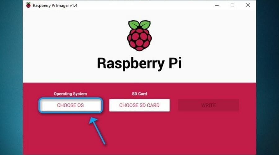 Choose OS Raspberry Pi Imager