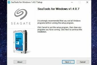 how to run seatools on a seagate central 3tb nas drive