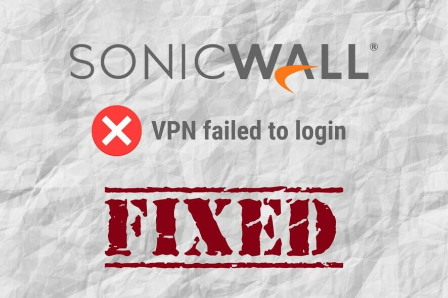 fix SonicWall SSL VPN failed to login