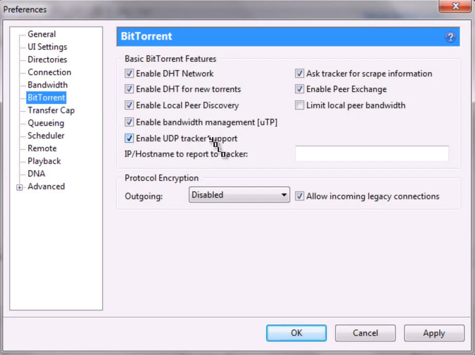 BitTorrent tab utorrent stuck on connecting to peers