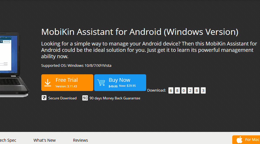 MobiKin software backup android untuk pc