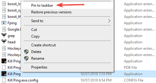 připnout na hlavní panel položky připnuté na hlavní panel zmizí Windows 10