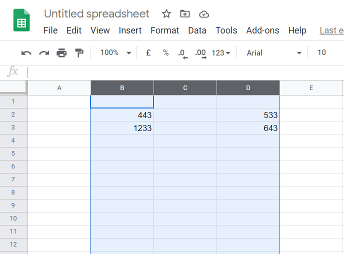 Selected columns How to swap cells in Google Sheets