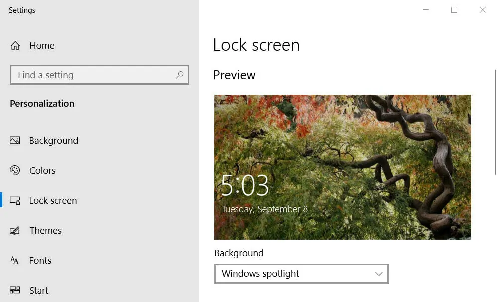 Lock screen tab change windows 10 login